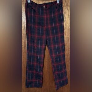 Candie's Skinny Plaid Pants Pink, Red, and Black Size 5